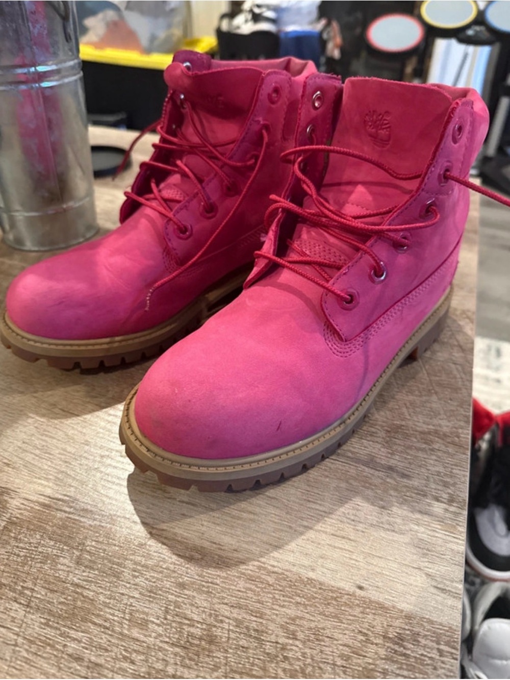 Timberland Premium 6-Inch Waterproof Boots – Bright Pink / Hot Pink
